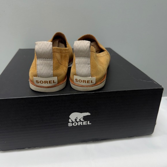 Sorel Ella leather tan camel brown slip on loafers women's 9.5 NL3211-224 - Picture 5 of 8